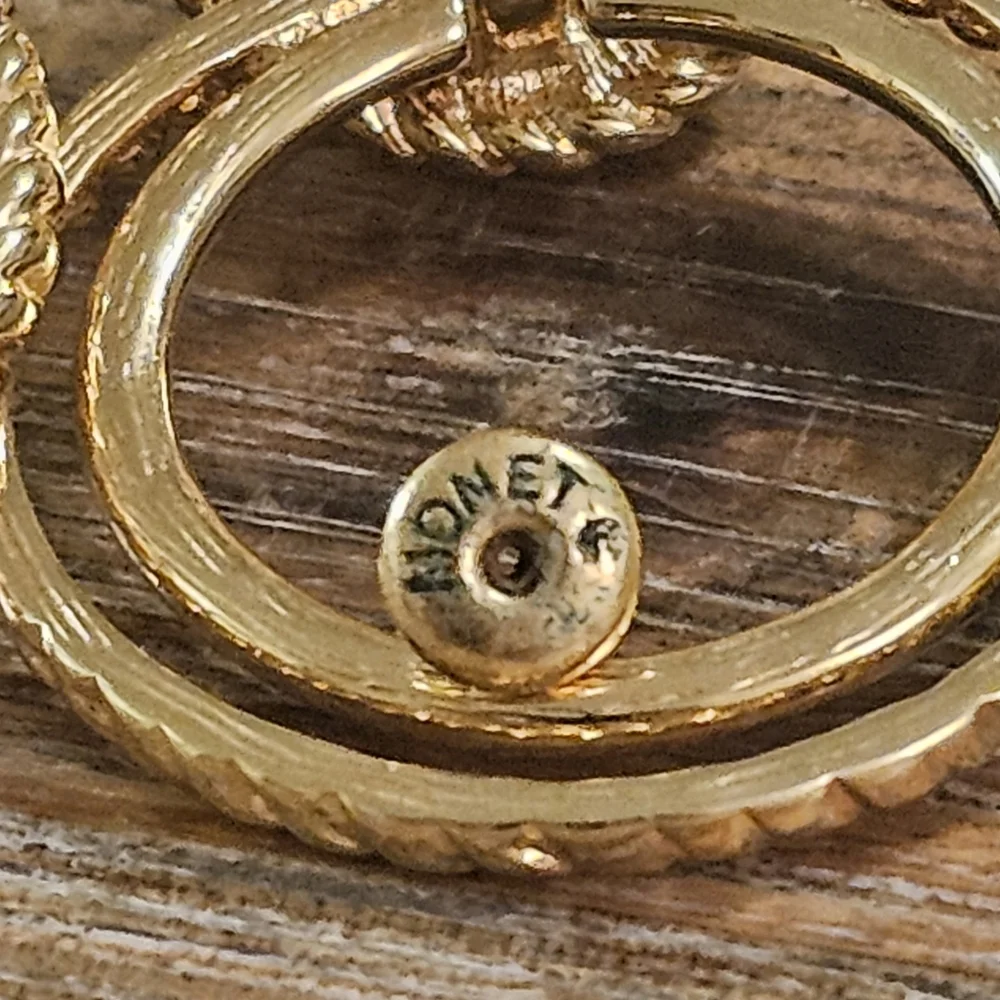 Vintage Rare Monet Door Knocker stud earrings. - Picture 4 of 7